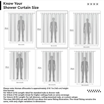 Shower Curtain, Waterproof & Heavy Duty 72"x 84"