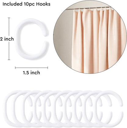 Shower Curtain, Waterproof & Heavy Duty 72"x 84"