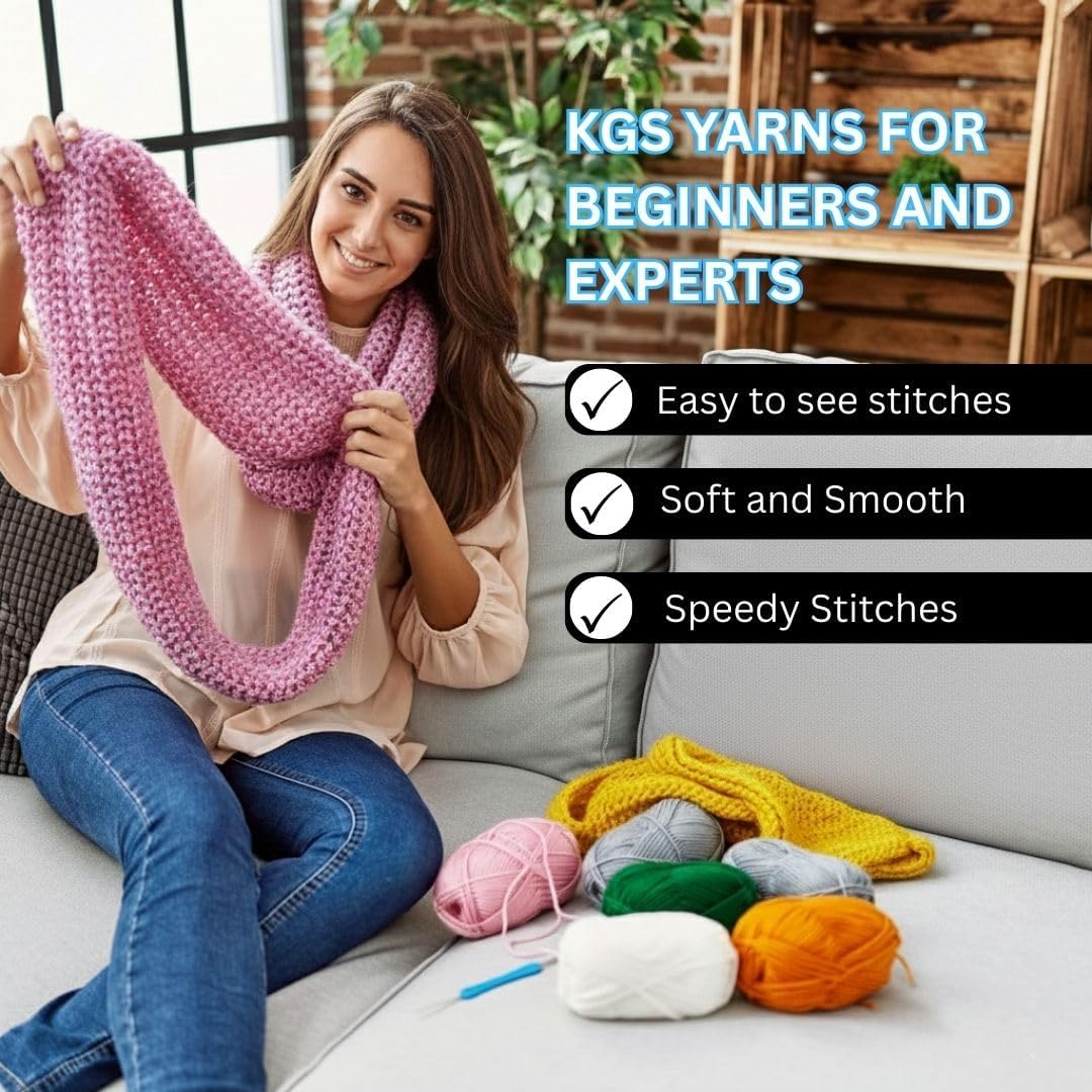 Cotton Yarn Pack | Soft Cotton Blend Knitting Yarn | 4 × 50g Skeins (200g Total) | Smooth & Durable Craft Yarn for Knitting, Crochet & DIY Projects (Peaches n' Cream)