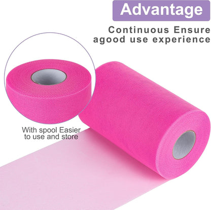 Pink Tulle Fabric Rolls 6 Inch by 100 Yards Tulle Roll Spool Fabric