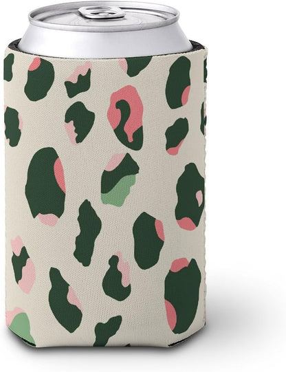 Reusable Neoprene Peach Leopard Pattern Iced Coffee Sleeve Insulated Cup Holder for 16-20oz Tumblers Soft Protective Thermal Sleeve for Hot Cold Drinks Washable Cup Protector for Travel Office Commute