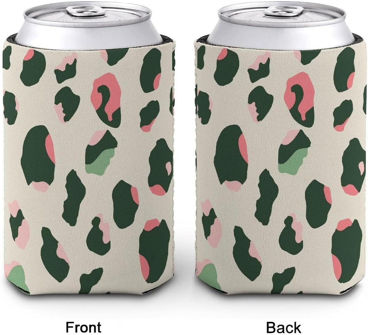 Reusable Neoprene Peach Leopard Pattern Iced Coffee Sleeve Insulated Cup Holder for 16-20oz Tumblers Soft Protective Thermal Sleeve for Hot Cold Drinks Washable Cup Protector for Travel Office Commute