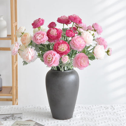 Artificial Flowers Silk Peony Pink Flowers Combo Rose Red Silk Flowers Bouquet 20Pcs 60Heads Fake Peonies for Faux Floral Arrangements Home Table Kitchen Wedding Party Farmhouse Decor