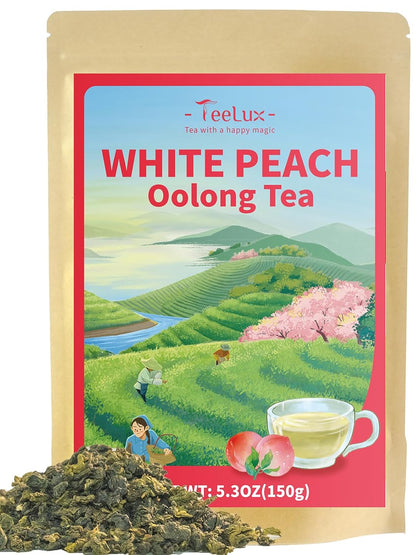 White Peach Oolong Loose Leaf Tea, Tie Guan Yin, Peach Aroma, 5.3 oz