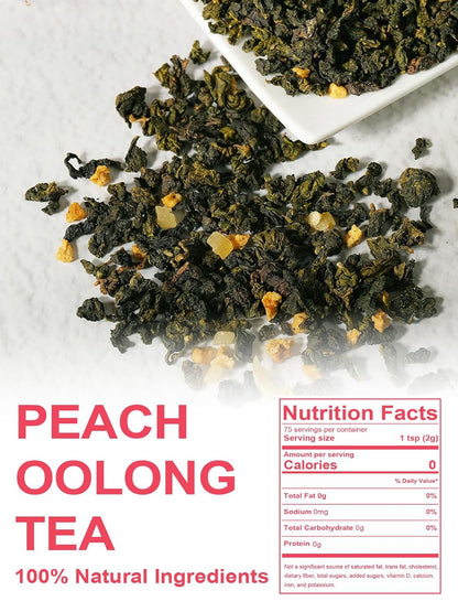 White Peach Oolong Loose Leaf Tea, Tie Guan Yin, Peach Aroma, 5.3 oz