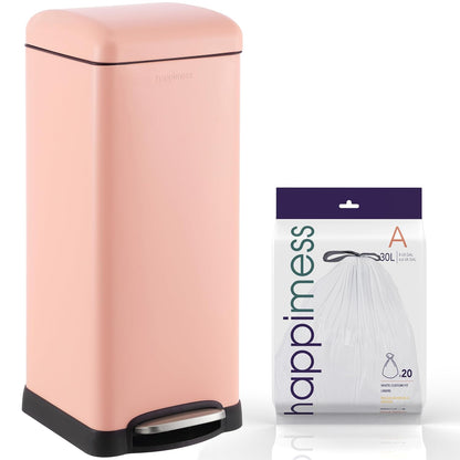 Betty 8 Gal Step Trash Can Soft-Close Lid, Flamingo Pink
