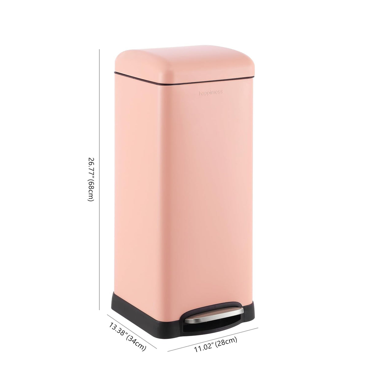 Betty 8 Gal Step Trash Can Soft-Close Lid, Flamingo Pink