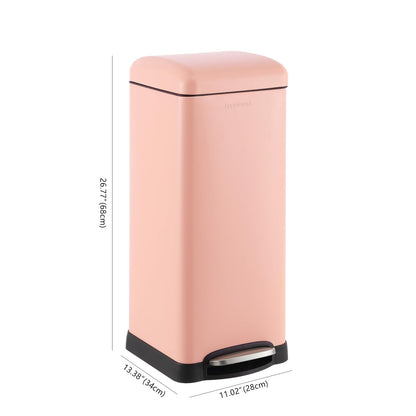 Betty 8 Gal Step Trash Can Soft-Close Lid, Flamingo Pink