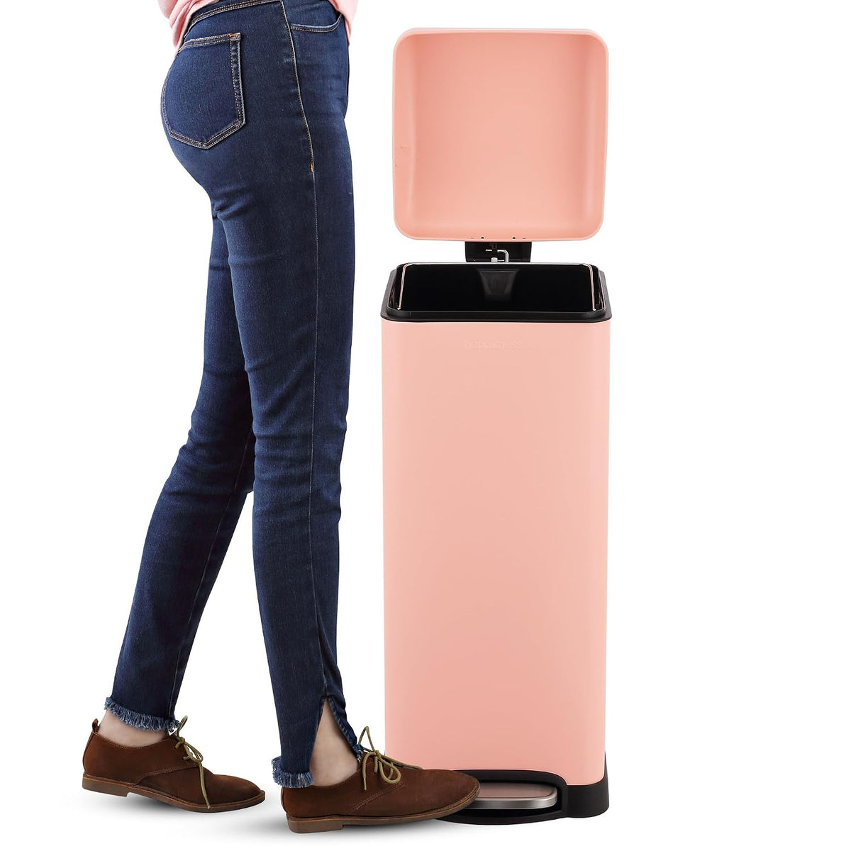 Betty 8 Gal Step Trash Can Soft-Close Lid, Flamingo Pink