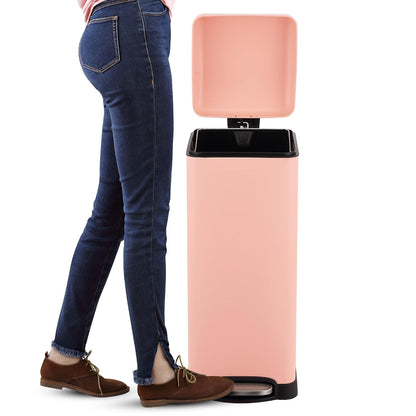 Betty 8 Gal Step Trash Can Soft-Close Lid, Flamingo Pink