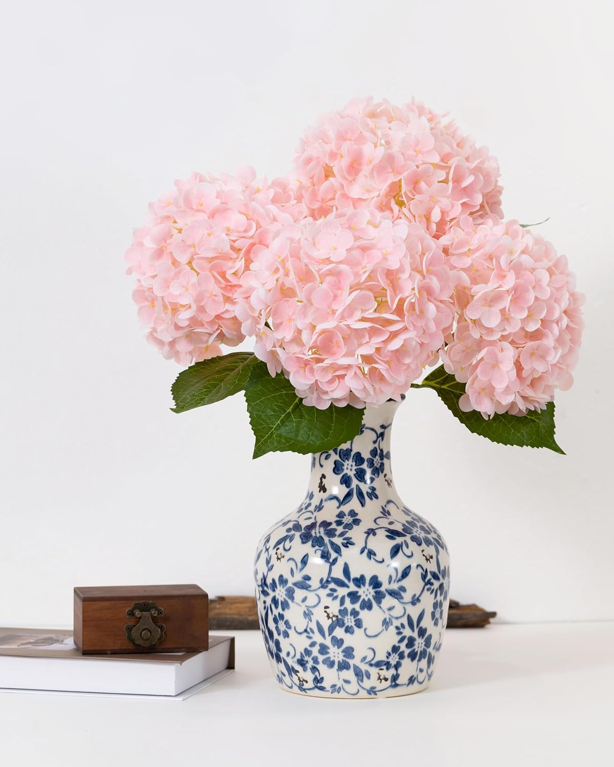 3Pcs Large Hydrangea Artificial Flowers Pink