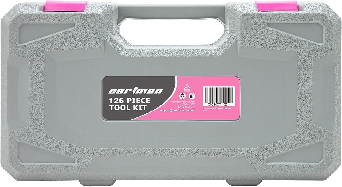 Complete Household Tool Set, Pink Hand Kit With Storage Case