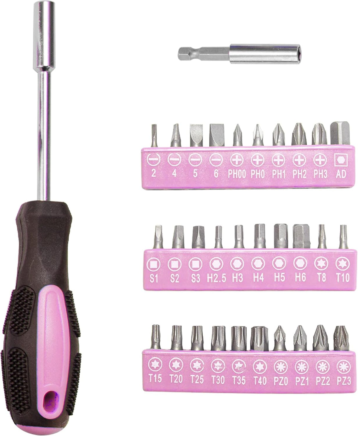 Complete Household Tool Set, Pink Hand Kit With Storage Case