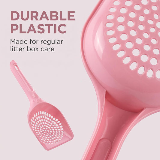 Pink Plastic Cat Litter Scoop Pet Care Sand Waste Scooper Shovel Hollow Cleaning Tool Pet Supplies Easy to Clean Cat Litter Scoops