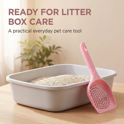 Pink Plastic Cat Litter Scoop Pet Care Sand Waste Scooper Shovel Hollow Cleaning Tool Pet Supplies Easy to Clean Cat Litter Scoops