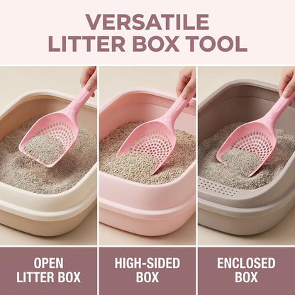 Pink Plastic Cat Litter Scoop Pet Care Sand Waste Scooper Shovel Hollow Cleaning Tool Pet Supplies Easy to Clean Cat Litter Scoops