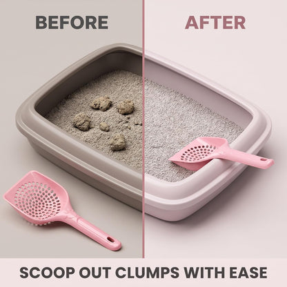 Pink Plastic Cat Litter Scoop Pet Care Sand Waste Scooper Shovel Hollow Cleaning Tool Pet Supplies Easy to Clean Cat Litter Scoops