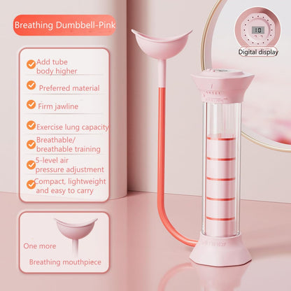 Digital Breathing Dumbbells Raining Device with Adjustable air holes(Pink)