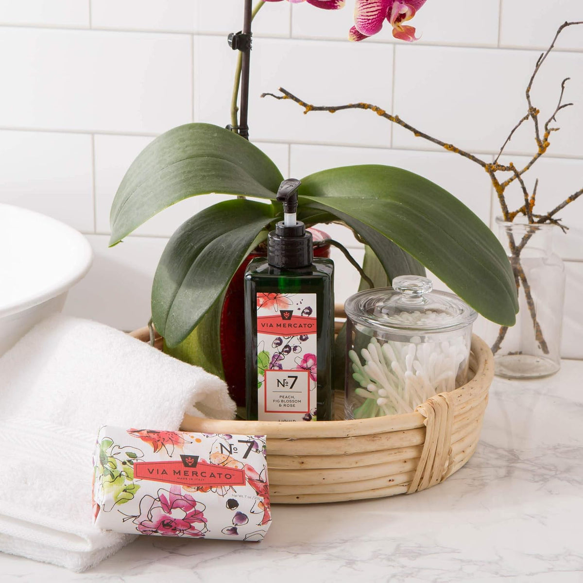 Italian Soap Bar (200 g), No. 7 - Peach, Fig Blossom & Rose