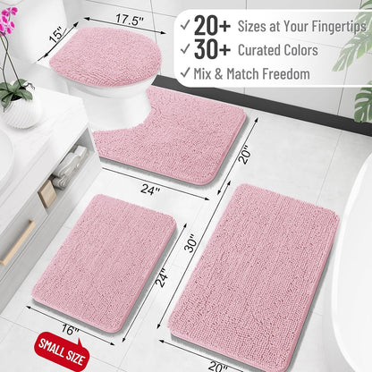 Bathroom Rugs 30x20, Extra Soft Absorbent Chenille Bath Rugs