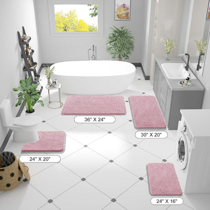 Bathroom Rugs 30x20, Extra Soft Absorbent Chenille Bath Rugs