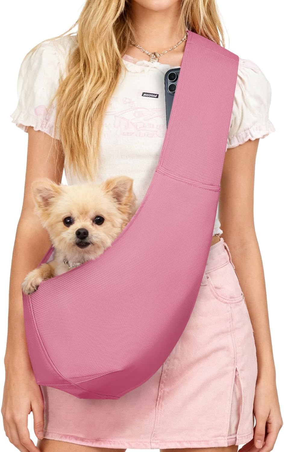 Dog Sling Carrier for Small Dogs, Lightweight Crossbody Pet Bag