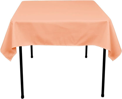 LinenTablecloth 54-Inch Square Polyester Tablecloth Peach