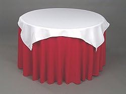 LinenTablecloth 54-Inch Square Polyester Tablecloth Peach
