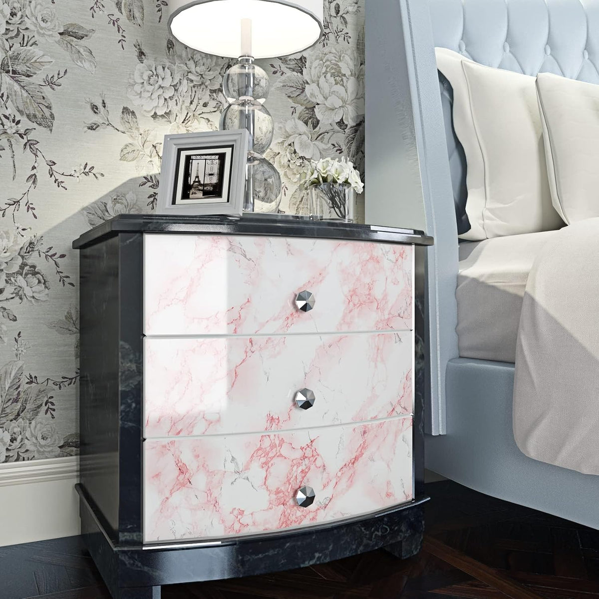 Waterproof Pink Marble Contact Paper for Countertops Peel and Stick Marble Wallpaper Sticky Desk Wallpaper for Bedroom Dresser Cover Bathroom Counter Top Wrap Classroom Dorm Wall 15.8x78.8