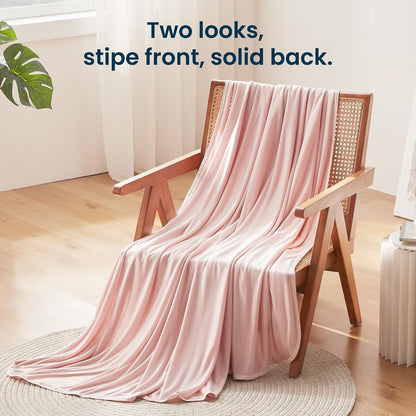 SLEEP ZONE Nanotex Cooling Blanket for Hot Sleepers, Double-Sided Cold Blanket King Size for Bed, Lightweight Summer Blankets for Sleeping (Pink, 90''x108'')
