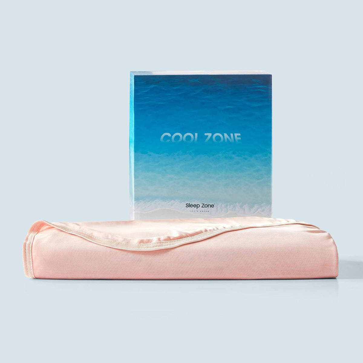 SLEEP ZONE Nanotex Cooling Blanket for Hot Sleepers, Double-Sided Cold Blanket King Size for Bed, Lightweight Summer Blankets for Sleeping (Pink, 90''x108'')