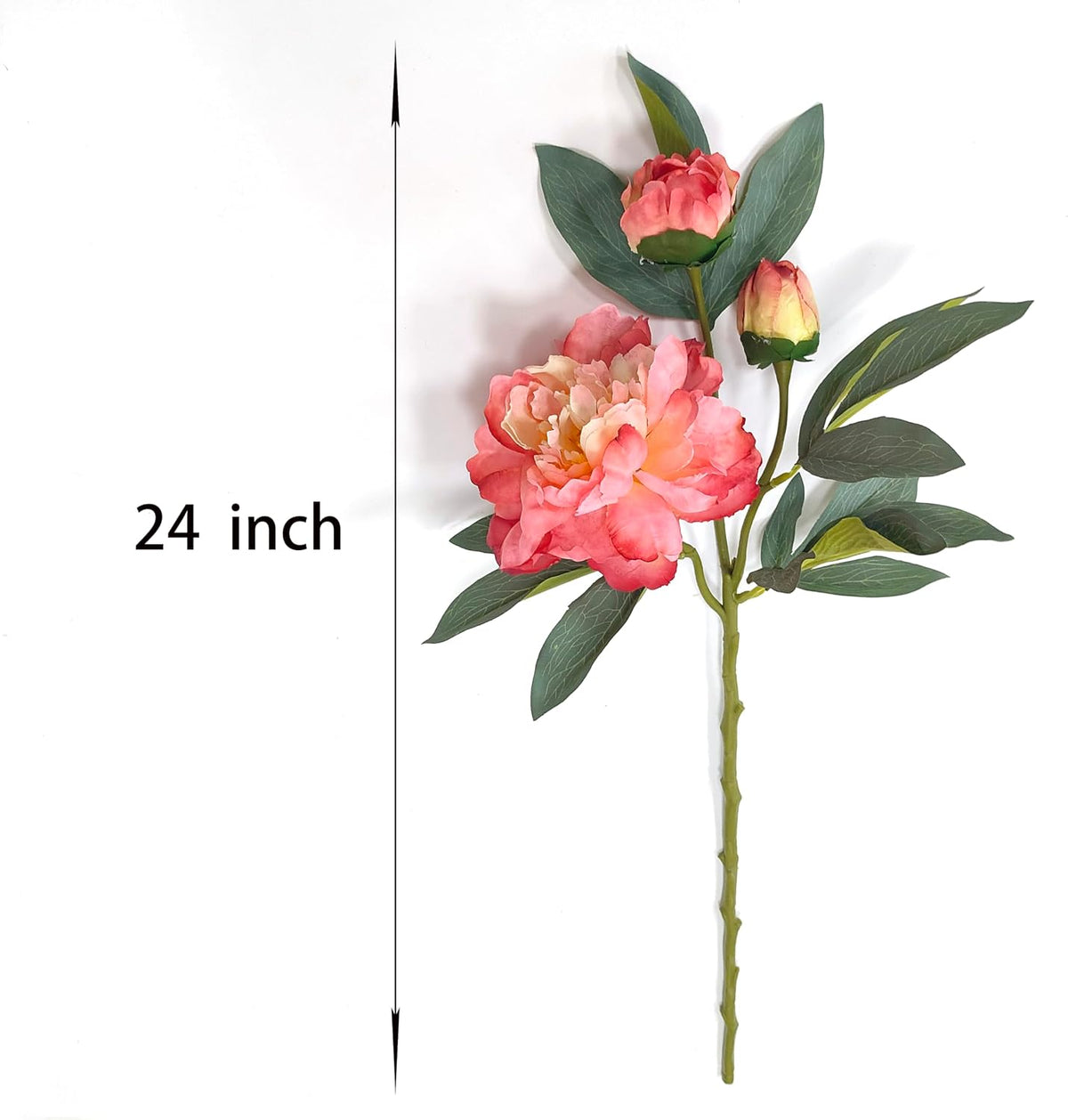 Peach Peonies Artificial Flowers Look Real Coral Pink Peony