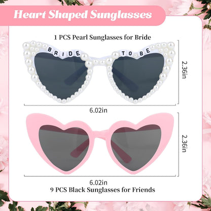 10 PCS Bride to Be Sunglasses Bachelorette Sunglasses Bulk