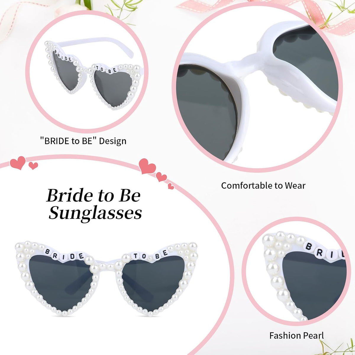 10 PCS Bride to Be Sunglasses Bachelorette Sunglasses Bulk