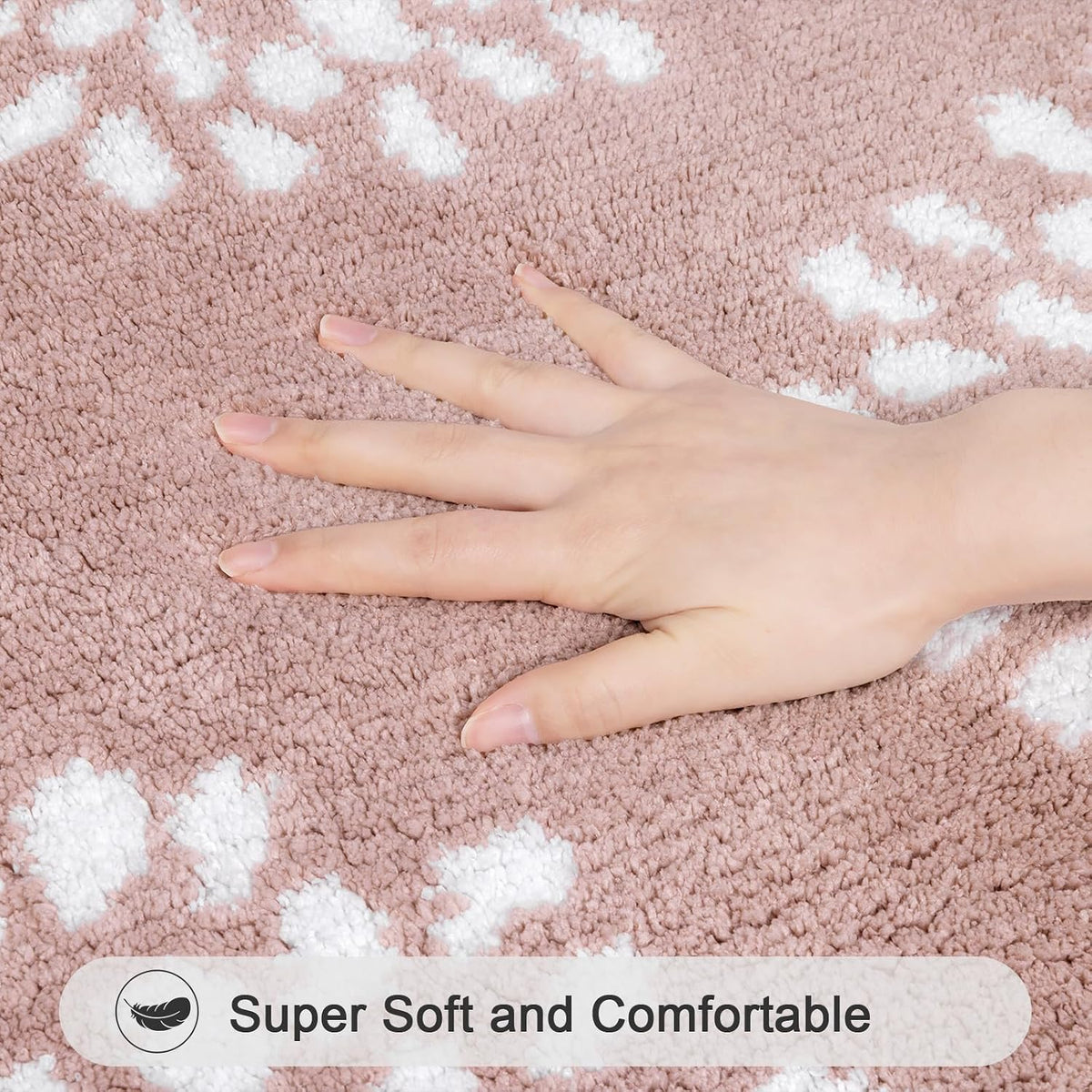 Bathroom Rugs Set 5 Piece, Non Slip Washable Absorbent Bath Mat Set