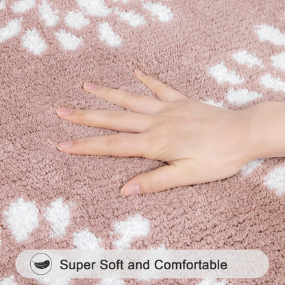 Bathroom Rugs Set 5 Piece, Non Slip Washable Absorbent Bath Mat Set
