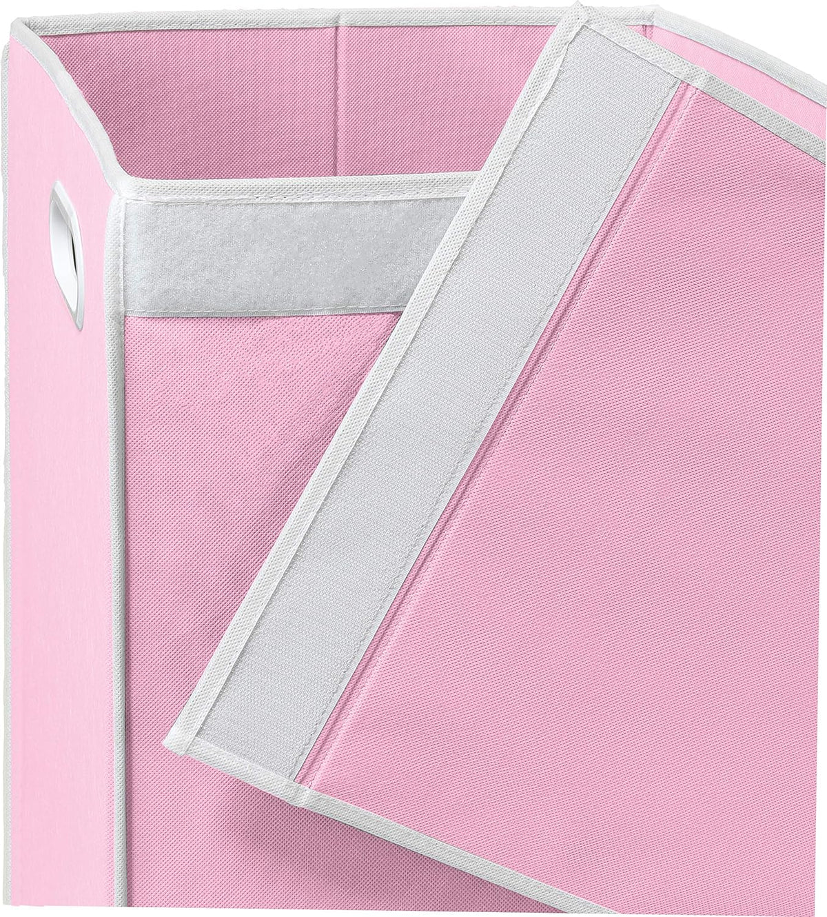 Foldable Laundry Hamper Basket with Lid, Pink