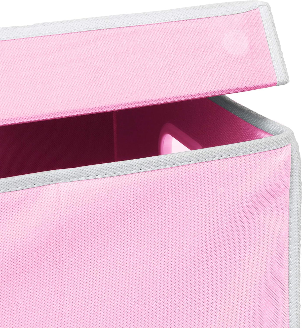Foldable Laundry Hamper Basket with Lid, Pink