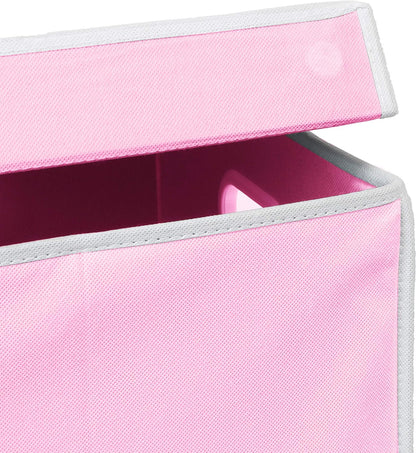 Foldable Laundry Hamper Basket with Lid, Pink