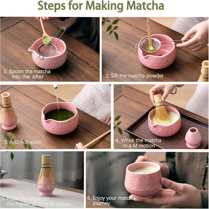 Matcha Whisk Set, Complete 10-Piece Ceramic Matcha Kit
