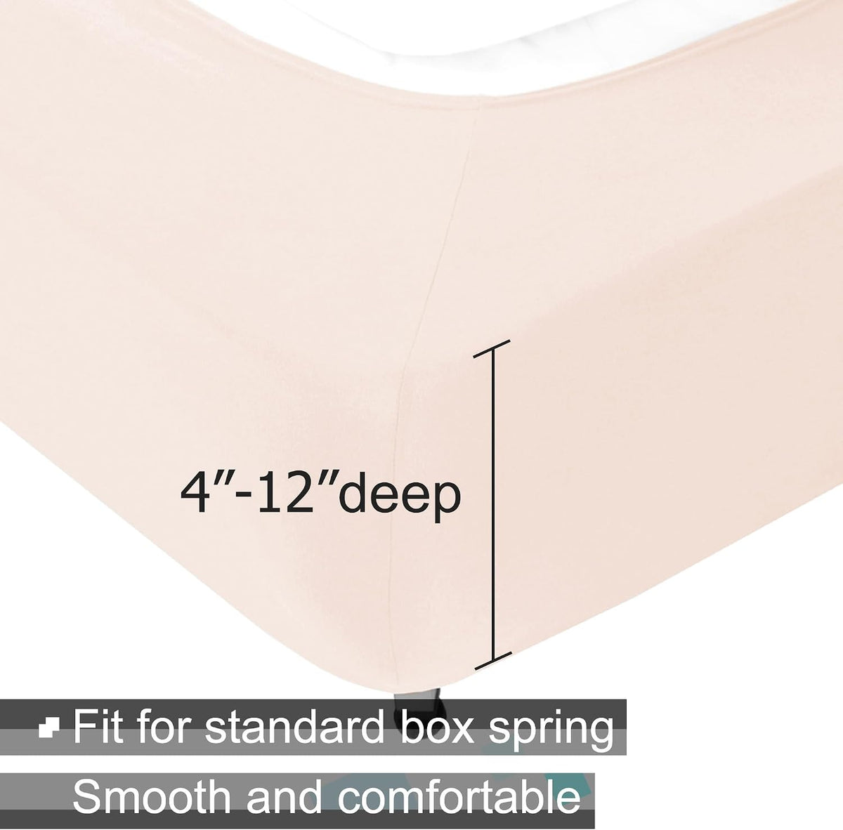 Full Size Box Spring Cover Jersey Knit Stretchy, Pink