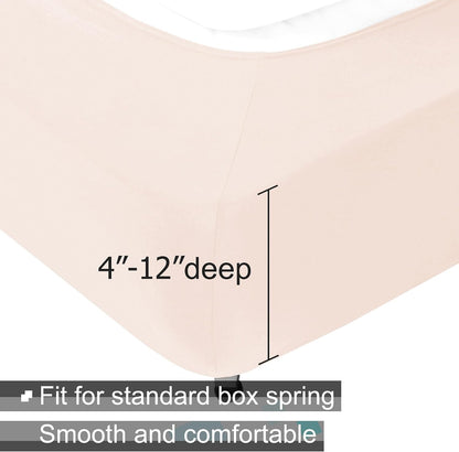 Full Size Box Spring Cover Jersey Knit Stretchy, Pink