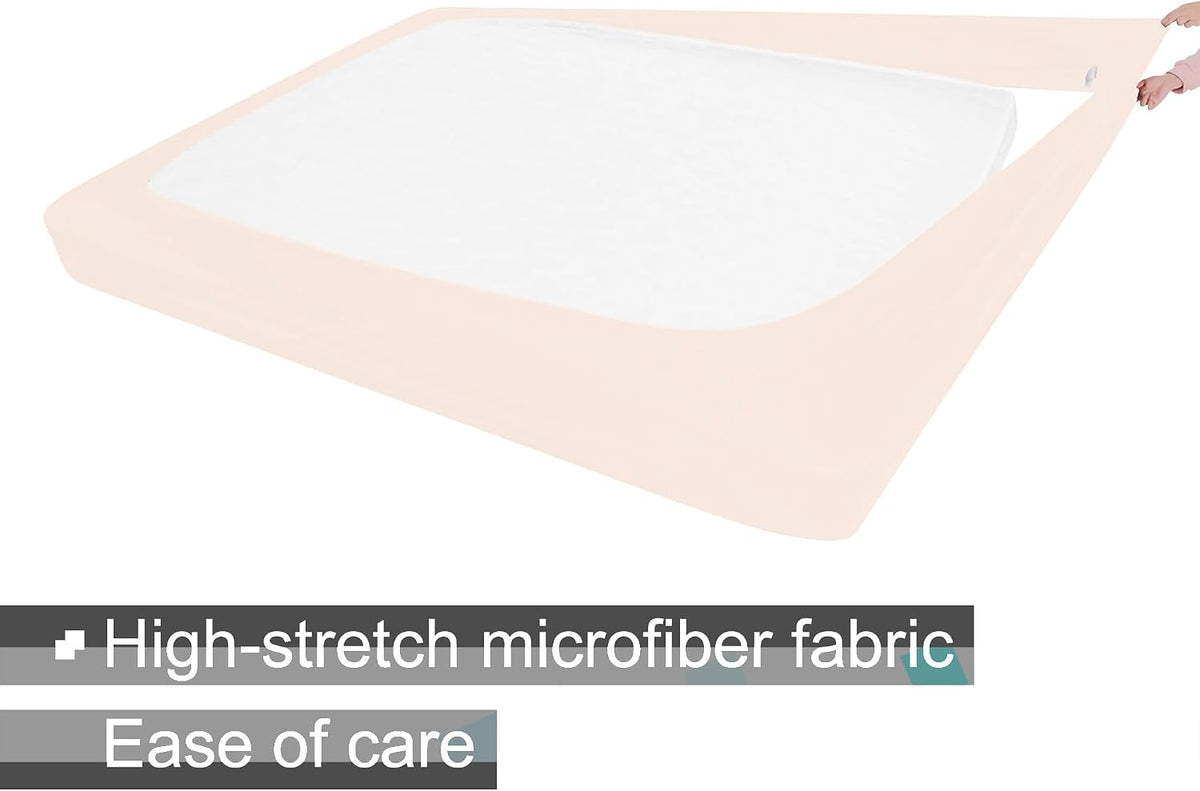 Full Size Box Spring Cover Jersey Knit Stretchy, Pink