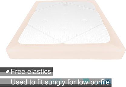 Full Size Box Spring Cover Jersey Knit Stretchy, Pink