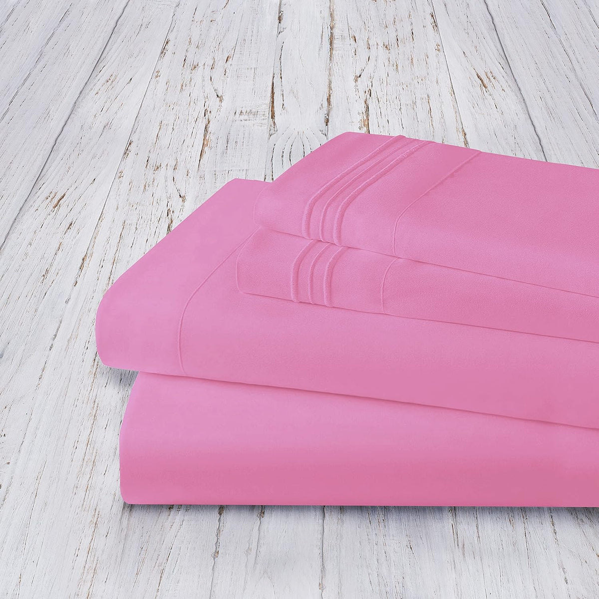 Mocassi Queen Sheet Set - Luxury Hotel 1800 Premier Bedding Sheets & Pillowcases - Ultra Soft Breathable & Cooling Bed Sheets - Deep Pocket - Wrinkle Resistant - 4 Piece Set - Queen, Light Pink