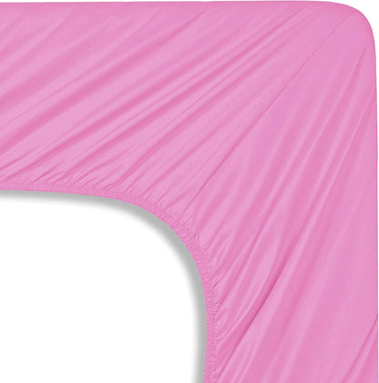 Mocassi Queen Sheet Set - Luxury Hotel 1800 Premier Bedding Sheets & Pillowcases - Ultra Soft Breathable & Cooling Bed Sheets - Deep Pocket - Wrinkle Resistant - 4 Piece Set - Queen, Light Pink