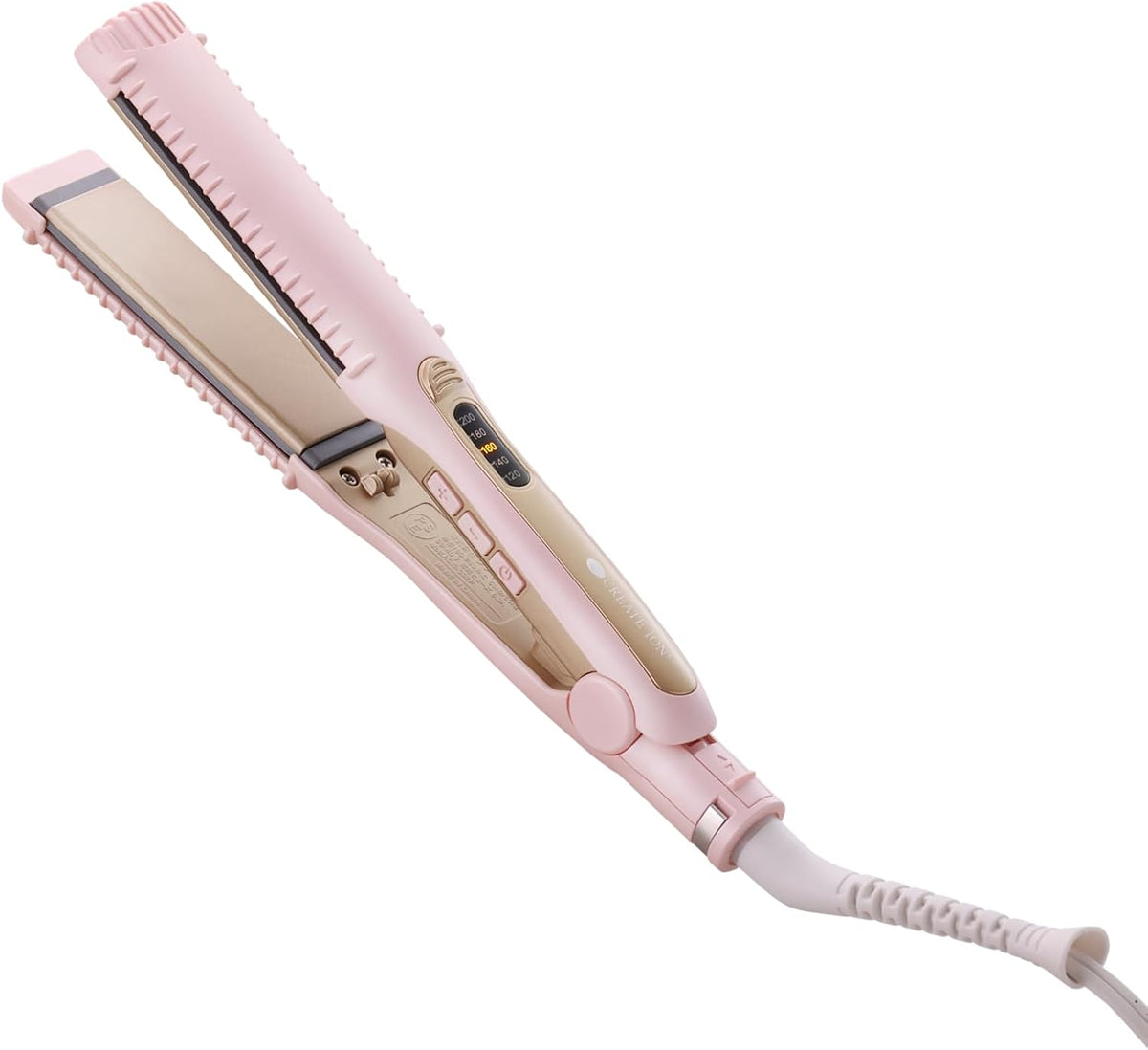 Creates ION Hair Straightener Flat Iron – Klein Straight Pink Lightweight Travel-Friendly Dual Voltage Cute & Stylish Portable Straightening Iron for Smooth Shiny Hair RCIS-G02P