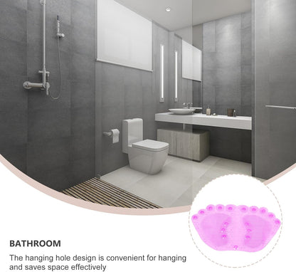 Anti-Slip Bathroom Floor Mat with Suction Cups, Foot Massage Bath Cushion PVC, Non-Skid Entrance Rug for Shower and Home Safety, Pink
