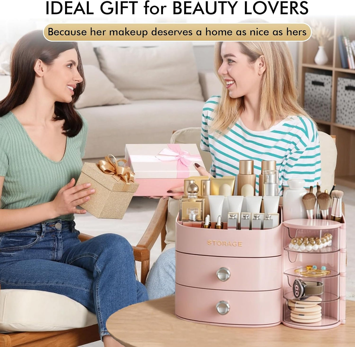 Makeup Organizer Countertop with Drawers, Make up Organizers for Vanity