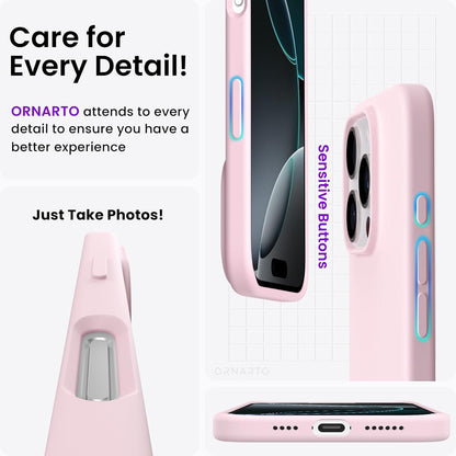 for iPhone 16 Pro Max Case, Liquid Silicone, Chalk Pink